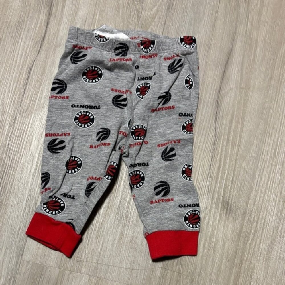 Gray and Red Toronto Raptors Baby Pants